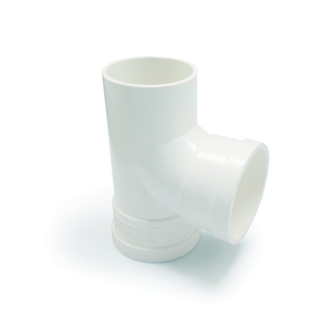 PVC same floor drainage/ The confluence type two bearing a plug tee